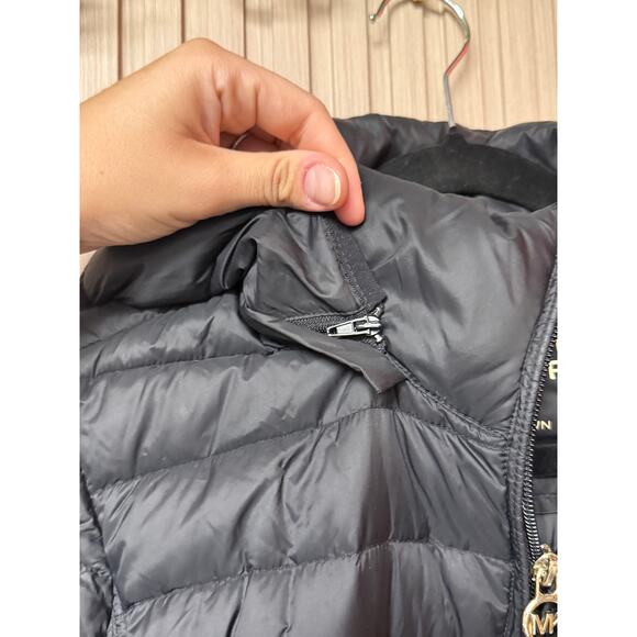 Michael Michael Kors Packable Down Puffer Jacket Black Women’s Size M - Picture 13 of 14